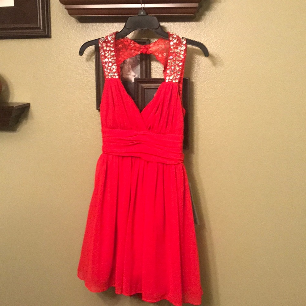 Red prom dress size 5